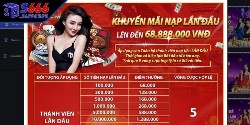 Điều kiện tham gia ưu đãi khuyến mãi nạp đầu S666